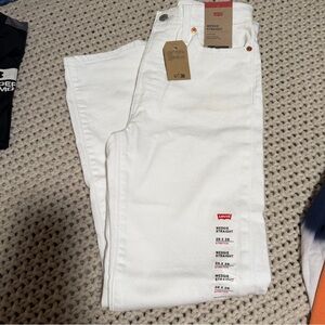 Levi's Wedgie Straight White Denim Jeans 28x28